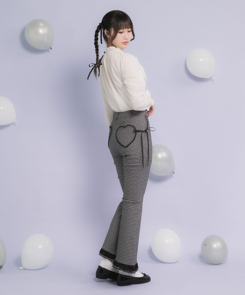 フリルレースロングフレアパンツ（その他パンツ）｜DearMyLoveRose（ディアマイラブローズ）