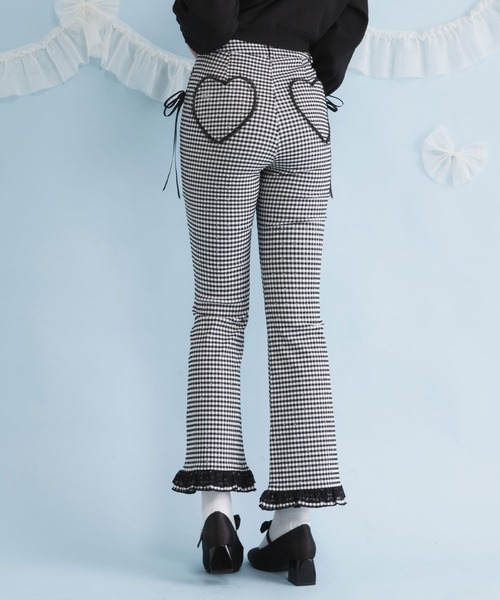 フリルレースロングフレアパンツ（その他パンツ）｜DearMyLoveRose（ディアマイラブローズ）