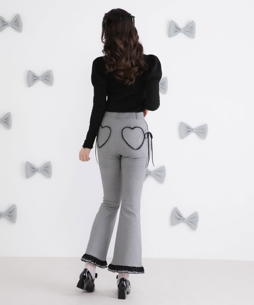 フリルレースロングフレアパンツ（その他パンツ）｜DearMyLoveRose（ディアマイラブローズ）