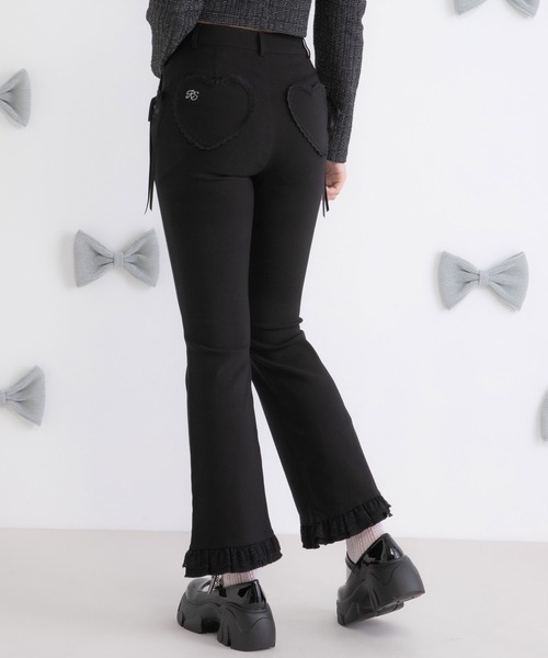 フリルレースロングフレアパンツ（その他パンツ）｜DearMyLoveRose（ディアマイラブローズ）