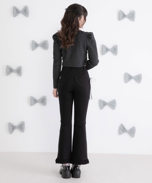 フリルレースロングフレアパンツ（その他パンツ）｜DearMyLoveRose（ディアマイラブローズ）