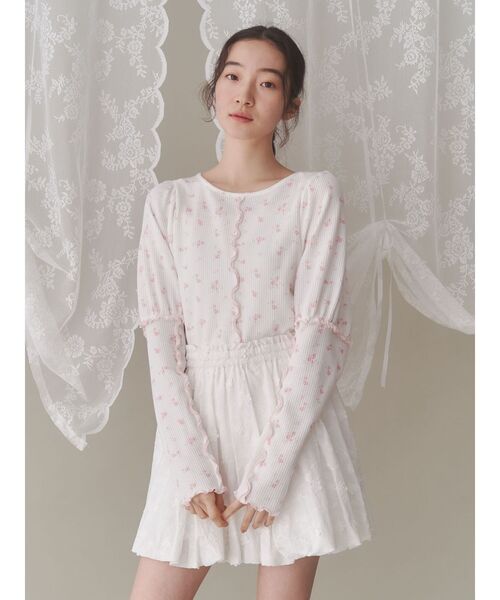 merry jenny（メリージェニー）の「flowerパフスリーブtops（Tシャツ/カットソー・レディース・ピンク/ラベンダー/ブルー・FREE）」の17枚目の写真