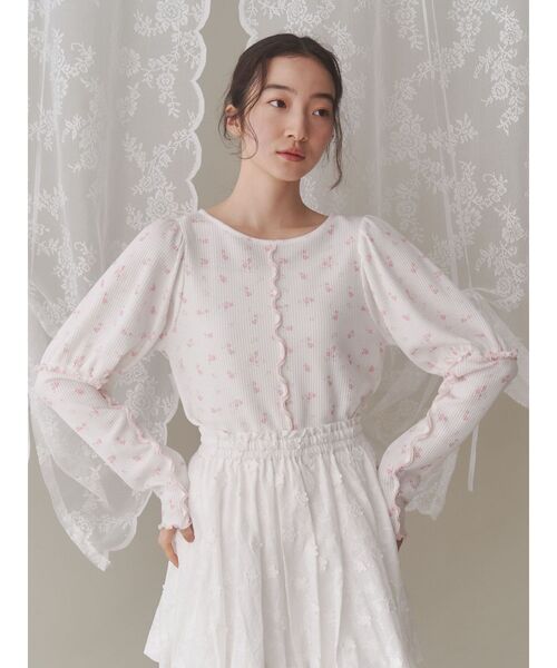 merry jenny（メリージェニー）の「flowerパフスリーブtops（Tシャツ/カットソー・レディース・ピンク/ラベンダー/ブルー・FREE）」の18枚目の写真