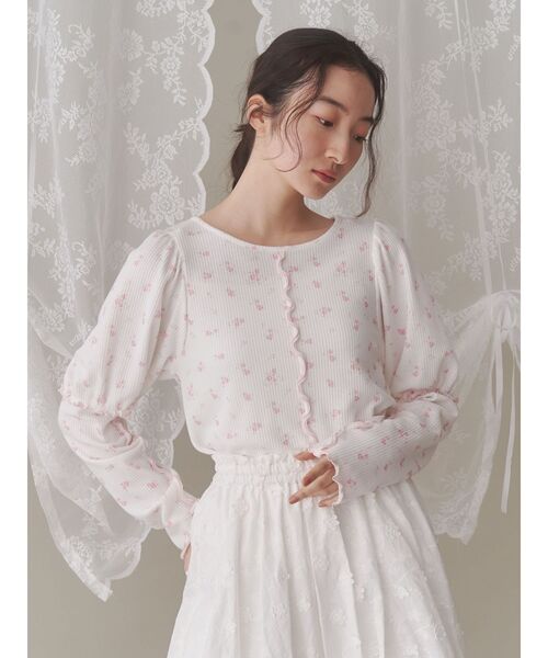 merry jenny（メリージェニー）の「flowerパフスリーブtops（Tシャツ/カットソー・レディース・ピンク/ラベンダー/ブルー・FREE）」の20枚目の写真