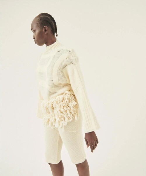 muller of yoshiokubo/ミュラーオブヨシオクボ】LATTICE MOHAIR KNIT