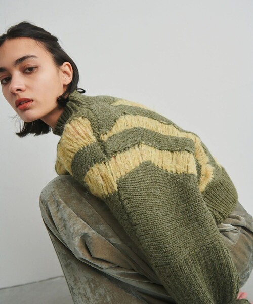 muller モヘアニット muller of yoshiokubo/ミュラーオブヨシオクボ】LATTICE MOHAIR KNIT