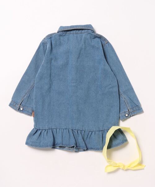 aimoha（アイモハ）の「【aimoha-KIDS-】デニムシャツワンピース（ワンピース・キッズ・ネイビー・130/120/110/100/90）」の2枚目の写真