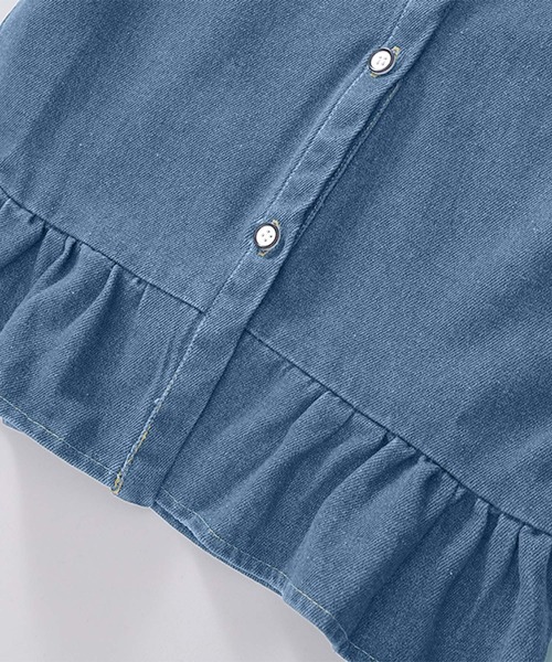 aimoha（アイモハ）の「【aimoha-KIDS-】デニムシャツワンピース（ワンピース・キッズ・ネイビー・130/120/110/100/90）」の5枚目の写真