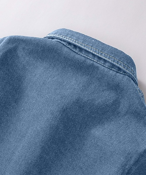 aimoha（アイモハ）の「【aimoha-KIDS-】デニムシャツワンピース（ワンピース・キッズ・ネイビー・130/120/110/100/90）」の9枚目の写真