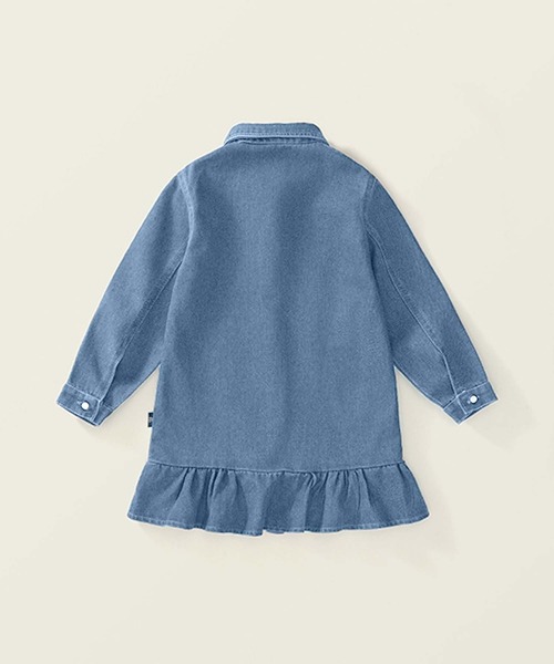 aimoha（アイモハ）の「【aimoha-KIDS-】デニムシャツワンピース（ワンピース・キッズ・ネイビー・130/120/110/100/90）」の4枚目の写真