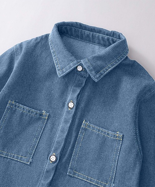aimoha（アイモハ）の「【aimoha-KIDS-】デニムシャツワンピース（ワンピース・キッズ・ネイビー・130/120/110/100/90）」の10枚目の写真