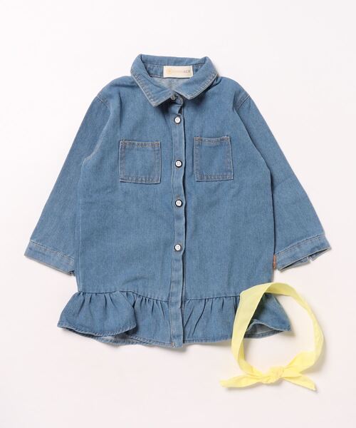 aimoha（アイモハ）の「【aimoha-KIDS-】デニムシャツワンピース（ワンピース・キッズ・ネイビー・130/120/110/100/90）」の11枚目の写真