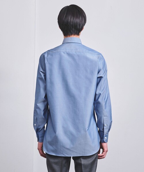 UNITED ARROWS(ユナイテッドアローズ)の「イージーケア AG シャンブレー タブカラー ドレスシャツ -抗菌防臭-(ビジネスシャツ・メンズ・コバルトブルー・40cm/39cm/37cm/42cm/41cm/36cm/38cm)」の10枚目の写真