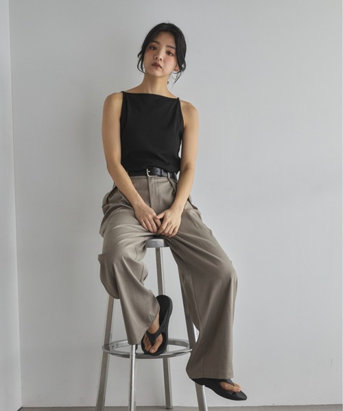 feepur(フェピュール)の「カットリブアメスリキャミ(キャミソール・レディース・オフホワイト/オートミール/ブラック/チャコールグレー・MEDIUM)」の16枚目の写真