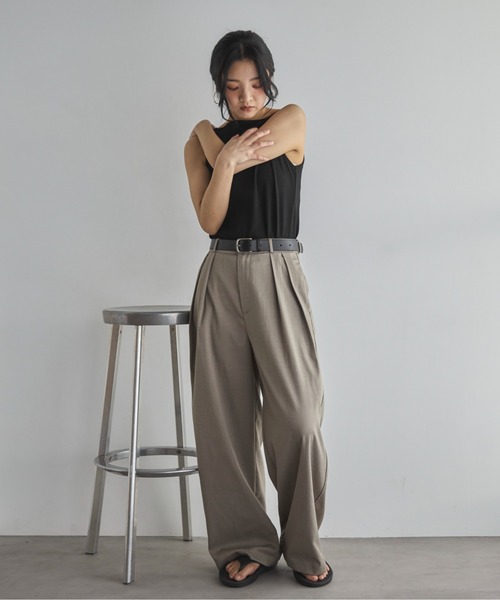 feepur(フェピュール)の「カットリブアメスリキャミ(キャミソール・レディース・オフホワイト/オートミール/ブラック/チャコールグレー・MEDIUM)」の13枚目の写真