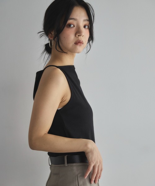 feepur(フェピュール)の「カットリブアメスリキャミ(キャミソール・レディース・オフホワイト/オートミール/ブラック/チャコールグレー・MEDIUM)」の19枚目の写真