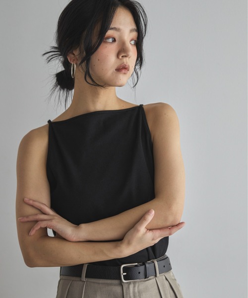 feepur(フェピュール)の「カットリブアメスリキャミ(キャミソール・レディース・オフホワイト/オートミール/ブラック/チャコールグレー・MEDIUM)」の20枚目の写真