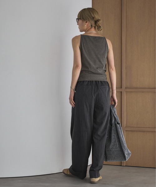 feepur(フェピュール)の「カットリブアメスリキャミ(キャミソール・レディース・オフホワイト/オートミール/ブラック/チャコールグレー・MEDIUM)」の7枚目の写真