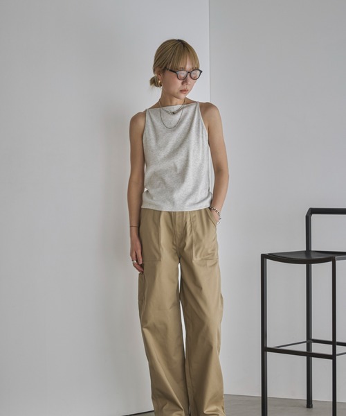 feepur(フェピュール)の「カットリブアメスリキャミ(キャミソール・レディース・オフホワイト/オートミール/ブラック/チャコールグレー・MEDIUM)」の22枚目の写真