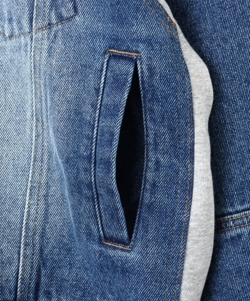 atmos pink（アトモスピンク）の「atmos pink Denim Docking Jacket / アトモス ピンク デニム ドッキング ジャケット（その他アウター・レディース・ブルー/ピンク・FREE）」の10枚目の写真