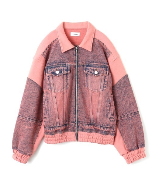 atmos pink（アトモスピンク）の「atmos pink Denim Docking Jacket / アトモス ピンク デニム ドッキング ジャケット（その他アウター・レディース・ブルー/ピンク・FREE）」の15枚目の写真