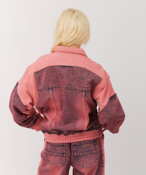 ★アトモス ピンク atmos pink チェックオーバージャケット atmos pink ミニマル クロップド ジャケット PINK （アトモス