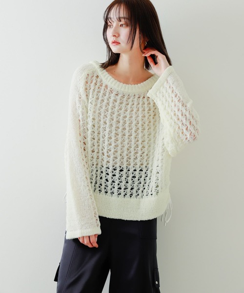 セール】チュールヤーンメッシュセーター（ニット/セーター）｜SENSE