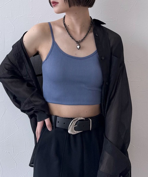 PAGEBOY（ページボーイ）の「【選べる着丈】カップツキFITキャミ（キャミソール・レディース・ブラック/オフホワイト/オレンジ/ブルー系その他/ピンク系その他/ローズ/オレンジ系その他3/ダークブルー/グリーン系その他5/レッド系その他4/ダークブラウン/マスタード/ホワイト系その他/モーブ系/グレー・SMALL/FREE）」の7枚目の写真