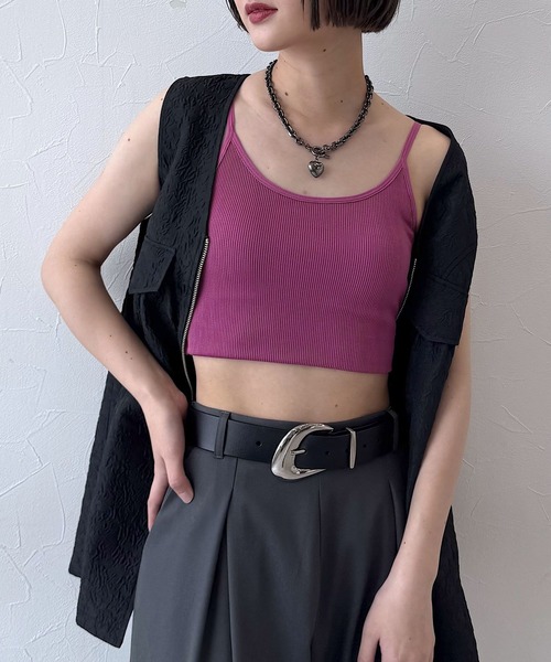 PAGEBOY（ページボーイ）の「【選べる着丈】カップツキFITキャミ（キャミソール・レディース・ブラック/オフホワイト/オレンジ/ブルー系その他/ピンク系その他/ローズ/オレンジ系その他3/ダークブルー/グリーン系その他5/レッド系その他4/ダークブラウン/マスタード/ホワイト系その他/モーブ系/グレー・SMALL/FREE）」の12枚目の写真