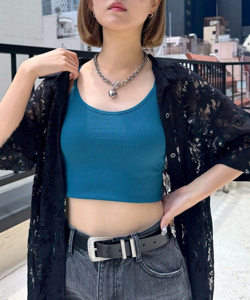 PAGEBOY（ページボーイ）の「【選べる着丈】カップツキFITキャミ（キャミソール・レディース・ブラック/オフホワイト/オレンジ/ブルー系その他/ピンク系その他/ローズ/オレンジ系その他3/ダークブルー/グリーン系その他5/レッド系その他4/ダークブラウン/マスタード/ホワイト系その他/モーブ系/グレー・SMALL/FREE）」の6枚目の写真