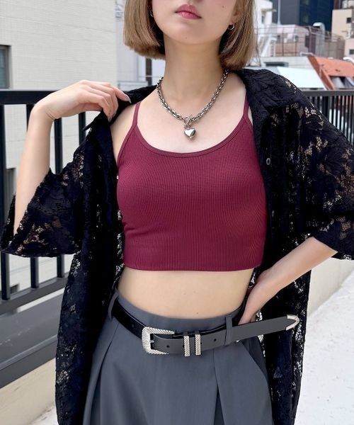 PAGEBOY（ページボーイ）の「【選べる着丈】カップツキFITキャミ（キャミソール・レディース・ブラック/オフホワイト/オレンジ/ブルー系その他/ピンク系その他/ローズ/オレンジ系その他3/ダークブルー/グリーン系その他5/レッド系その他4/ダークブラウン/マスタード/ホワイト系その他/モーブ系/グレー・SMALL/FREE）」の13枚目の写真