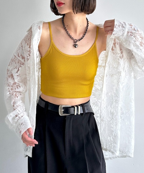 PAGEBOY（ページボーイ）の「【選べる着丈】カップツキFITキャミ（キャミソール・レディース・ブラック/オフホワイト/オレンジ/ブルー系その他/ピンク系その他/ローズ/オレンジ系その他3/ダークブルー/グリーン系その他5/レッド系その他4/ダークブラウン/マスタード/ホワイト系その他/モーブ系/グレー・SMALL/FREE）」の10枚目の写真