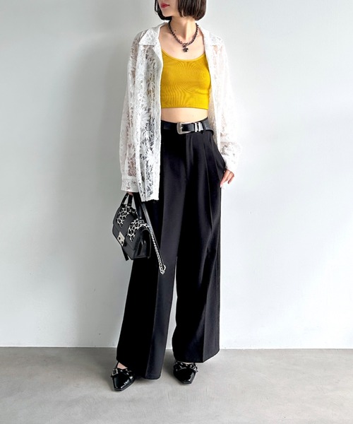 【お値下げ不可】【新品同様】Gajess グリッターキャミソール　ブラック ラインストーンキャミタンク | AND ON JIONE STORE（アンドオン