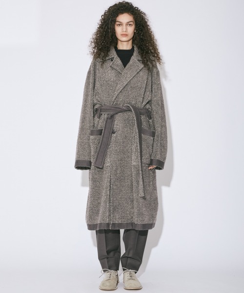 セール】yak herringbone pile chester coat（チェスターコート  