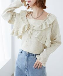 MAJESTIC LEGON | ネップキャミセットフリルカーディガン(カーディガン/ボレロ)