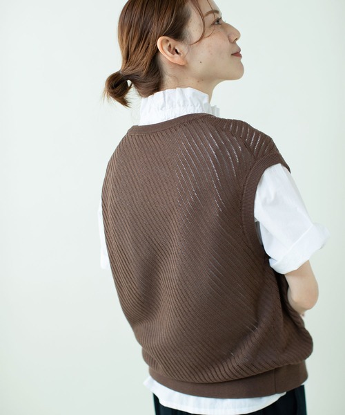 PAR ICI（パーリッシィ）の「グランジウォッシュ ギャザーフリルブラウス（シャツ/ブラウス・レディース・ホワイト/チャコールグレー/アイボリー/ブルー系その他・FREE）」の13枚目の写真