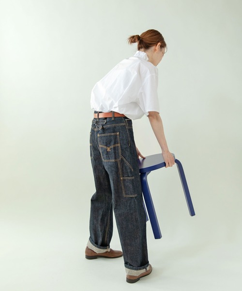 PAR ICI（パーリッシィ）の「グランジウォッシュ ギャザーフリルブラウス（シャツ/ブラウス・レディース・ホワイト/チャコールグレー/アイボリー/ブルー系その他・FREE）」の6枚目の写真