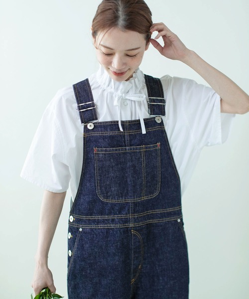 PAR ICI（パーリッシィ）の「グランジウォッシュ ギャザーフリルブラウス（シャツ/ブラウス・レディース・ホワイト/チャコールグレー/アイボリー/ブルー系その他・FREE）」の7枚目の写真