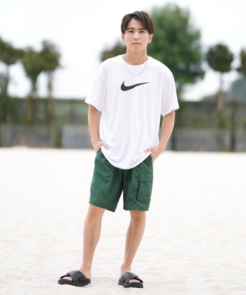 NIKE(ナイキ)の「NIKE/ナイキ コットンライクスニーカーボックスS/Sガード 半袖Tシャツ 水陸両用/ユーティリティー/水着 UVケアラッシュガード NESSF523(ラッシュガード・メンズ・ブラック/サックスブルー/ホワイト/ベージュ・S/M/L/XL/2XL)」の8枚目の写真