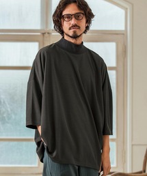mlt5065- Honeycomb Mesh 3-4 Sleeve Turtleneck Big Pullover カットソー