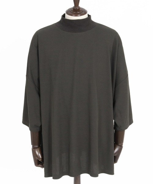 Magine(マージン)の「mlt5065- Honeycomb Mesh 3-4 Sleeve Turtleneck Big Pullover カットソー(Tシャツ/カットソー・メンズ・チャコール/ホワイト/ブラック・44/46/48)」の21枚目の写真
