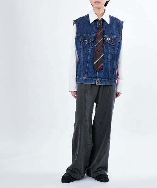 M TO R（ムウトアール）の「STITCH SWEAT WIDE PANTS（その他パンツ・レディース・スミクロ/ベージュ系その他・42/40/38）」の4枚目の写真