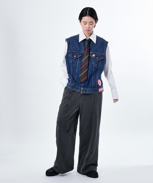 M TO R（ムウトアール）の「STITCH SWEAT WIDE PANTS（その他パンツ・レディース・スミクロ/ベージュ系その他・42/40/38）」の7枚目の写真