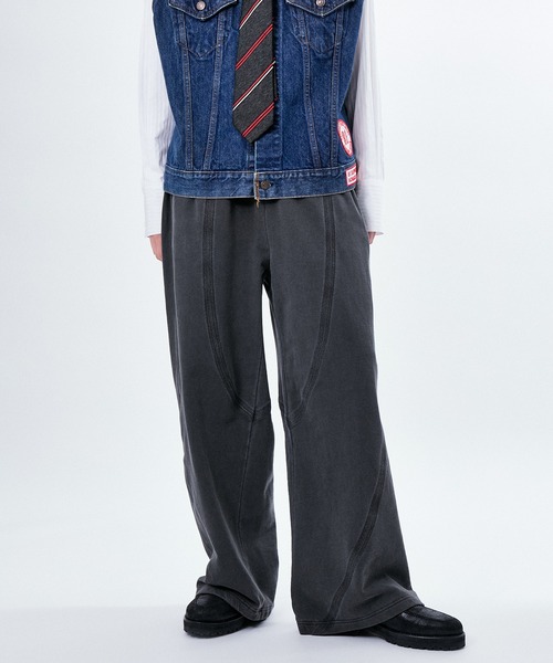 M TO R（ムウトアール）の「STITCH SWEAT WIDE PANTS（その他パンツ・レディース・スミクロ/ベージュ系その他・42/40/38）」の8枚目の写真