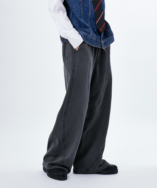 M TO R（ムウトアール）の「STITCH SWEAT WIDE PANTS（その他パンツ・レディース・スミクロ/ベージュ系その他・42/40/38）」の9枚目の写真