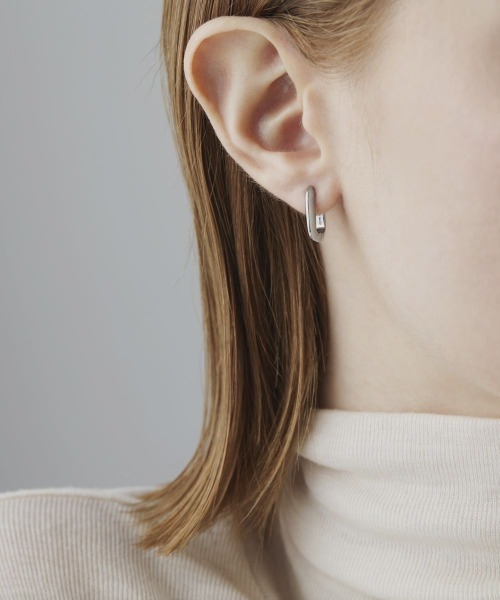 4℃ HOMME+ シルバーフープピアス 4℃ HOMME+（ヨンドシーオムプラス） ピアス シルバー フープ ピアス