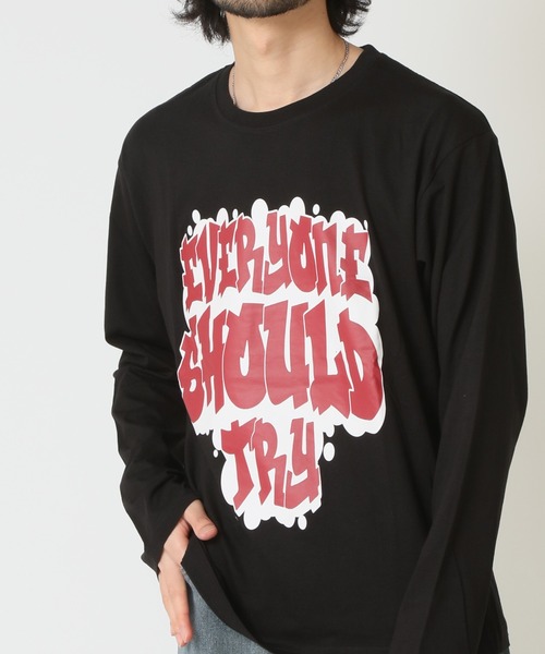 ARCADE(アーケード)の「ストリート プリントTシャツ クルーネック長袖Tシャツ abtech(Tシャツ/カットソー・メンズ・ホワイト系1/ホワイト系2/ホワイト系3/ブラック系1/ブラック系2/ブラック系3/ブルー系1/ブルー系2/ピンク系3・LL/M/L)」の6枚目の写真