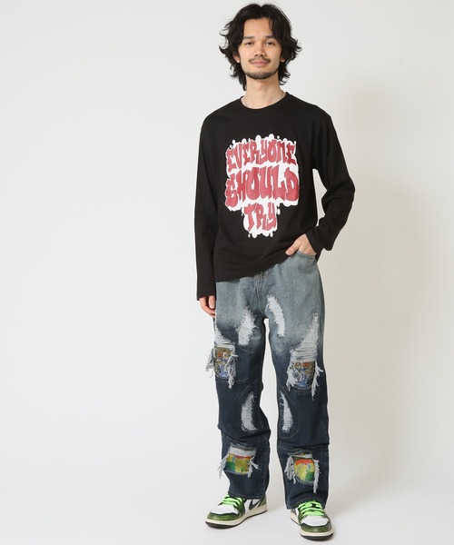 ARCADE(アーケード)の「ストリート プリントTシャツ クルーネック長袖Tシャツ abtech(Tシャツ/カットソー・メンズ・ホワイト系1/ホワイト系2/ホワイト系3/ブラック系1/ブラック系2/ブラック系3/ブルー系1/ブルー系2/ピンク系3・LL/M/L)」の15枚目の写真