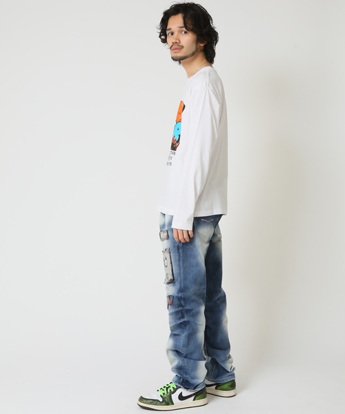 ARCADE(アーケード)の「ストリート プリントTシャツ クルーネック長袖Tシャツ abtech(Tシャツ/カットソー・メンズ・ホワイト系1/ホワイト系2/ホワイト系3/ブラック系1/ブラック系2/ブラック系3/ブルー系1/ブルー系2/ピンク系3・LL/M/L)」の19枚目の写真