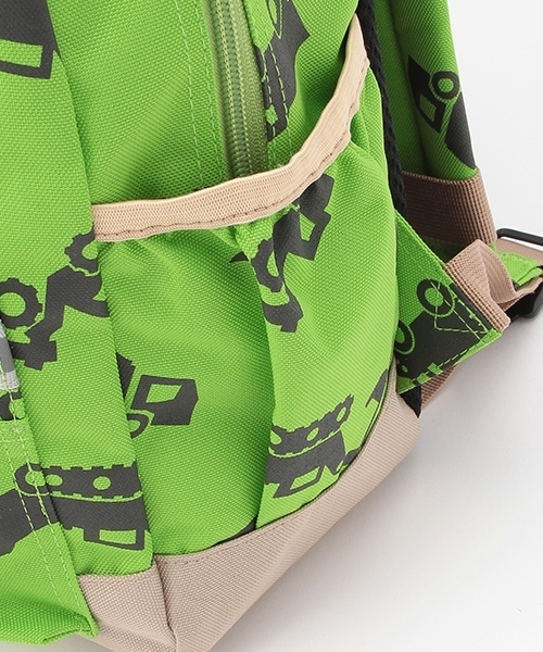 kladskap（クレードスコープ）の「働く車総柄リュック（バックパック/リュック・キッズ・黄緑系/サックスブルー・M/S/SS）」の7枚目の写真